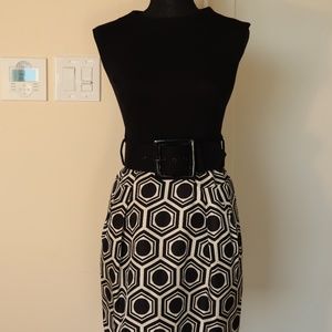belted business casual dress